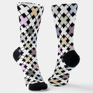 Geometrisches Muster, mehrfarbig Socken