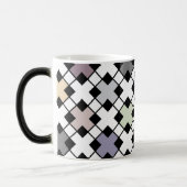 Geometrisches Muster, mehrfarbig Verwandlungstasse (Links)