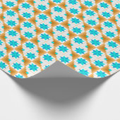 Geometrisches Muster, mehrfarbiges Patchwork Geschenkpapier (Ecke)