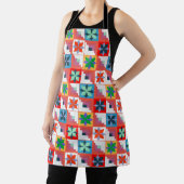 Geometrisches Muster, mehrfarbiges Patchwork Schürze (InSitu)