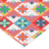 Geometrisches Muster, mehrfarbiges Patchwork Tischdecke (Schrägansicht)