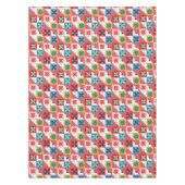 Geometrisches Muster, mehrfarbiges Patchwork Tischdecke (Vorderseite)
