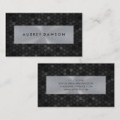 Geometrisches Muster | Metallbanner Visitenkarte (Vorne/Hinten)