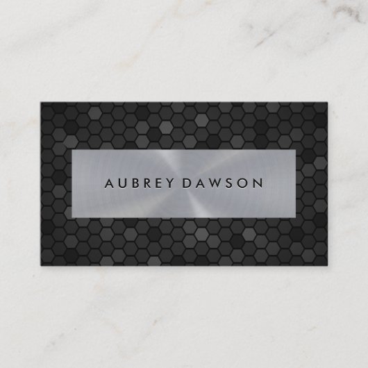 Geometrisches Muster | Metallbanner Visitenkarte (Vorderseite)