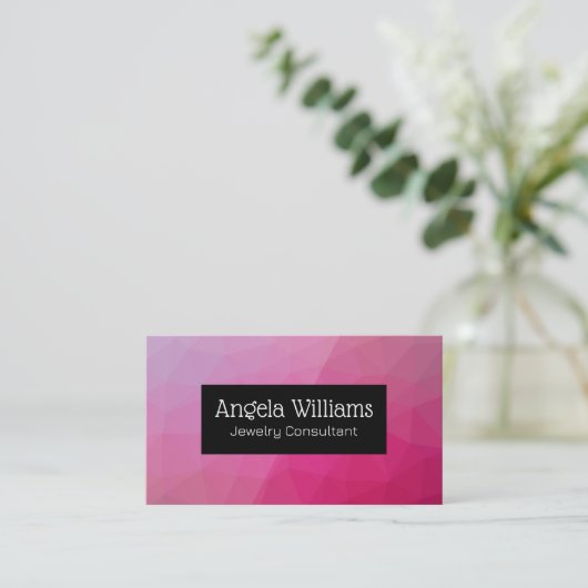 Geometrisches Muster | Metallschimmer Visitenkarte (Stehend Vorderseite)