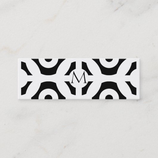 Geometrisches Muster Mini Visitenkarte (Vorderseite)
