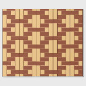 Geometrisches Muster mit abwechselnd braun Geschenkpapier (Flach)