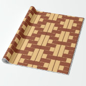 Geometrisches Muster mit abwechselnd braun Geschenkpapier (Ungerollt)