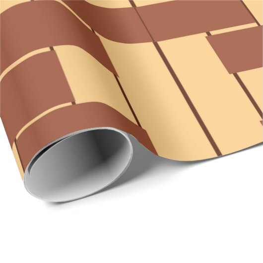 Geometrisches Muster mit abwechselnd braun Geschenkpapier (Rolleneckpunkt)