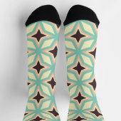 Geometrisches Muster mit abwechselnd dunkler Stern Socken (Oben)