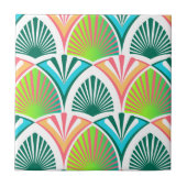 Geometrisches Muster mit Blätter und Blume der Han Fliese (Vorderseite)