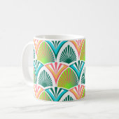 Geometrisches Muster mit Blätter und Blume der Han Kaffeetasse (Vorderseite Links)
