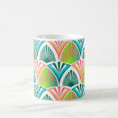 Geometrisches Muster mit Blätter und Blume der Han Kaffeetasse (Mittel)