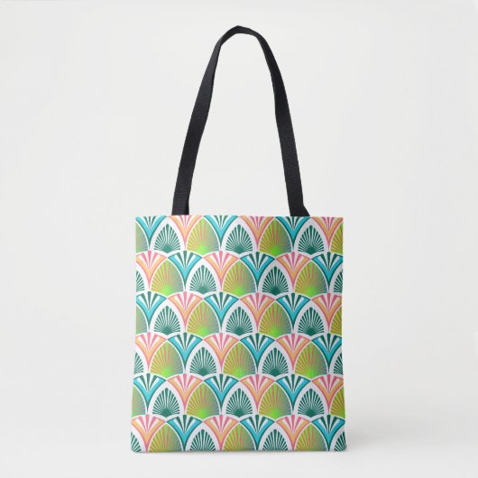 Geometrisches Muster mit Blätter und Blume der Han Tasche (Vorderseite)