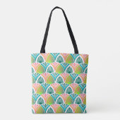 Geometrisches Muster mit Blätter und Blume der Han Tasche (Rückseite)