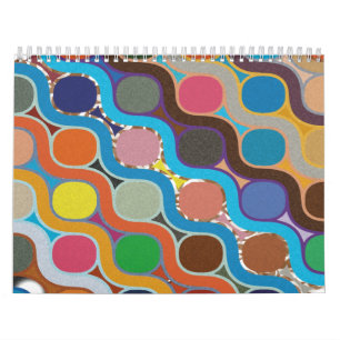 Geometrisches Muster mit einzigartiger farbenfrohe Kalender