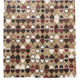 Geometrisches Muster mit farbigen Elementen, abstr Duschvorhang