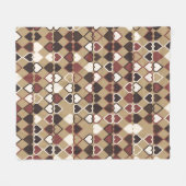 Geometrisches Muster mit farbigen Elementen, abstr Fleecedecke (Vorderseite (Horizontal))