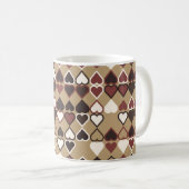 Geometrisches Muster mit farbigen Elementen, abstr Kaffeetasse (VorderseiteRechts)