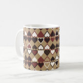 Geometrisches Muster mit farbigen Elementen, abstr Kaffeetasse (Vorderseite Links)