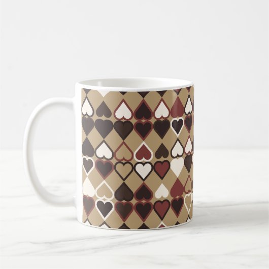 Geometrisches Muster mit farbigen Elementen, abstr Kaffeetasse (Links)
