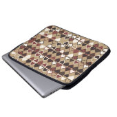 Geometrisches Muster mit farbigen Elementen, abstr Laptopschutzhülle (Vorne Knopf)