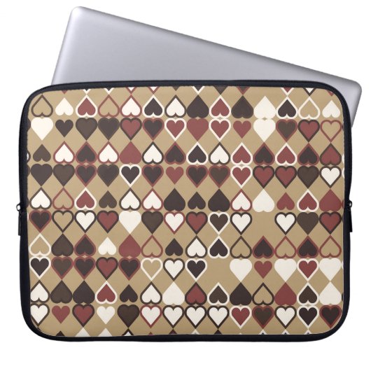 Geometrisches Muster mit farbigen Elementen, abstr Laptopschutzhülle (Vorderseite)