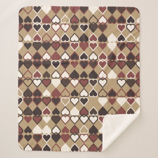 Geometrisches Muster mit farbigen Elementen, abstr Sherpadecke (Vorderseite)