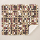 Geometrisches Muster mit farbigen Elementen, abstr Sherpadecke (Vorderseite (Horizontal))