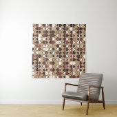 Geometrisches Muster mit farbigen Elementen, abstr Wandteppich (Beispiel (Horizontal))