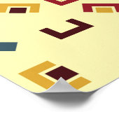 Geometrisches Muster mit farbigen Elementen, Vinta Poster (Ecke)