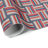 Geometrisches Muster mit farbigen Streifen Geschenkpapier (Rolleneckpunkt)