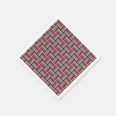 Geometrisches Muster mit farbigen Streifen Serviette (Ecke)