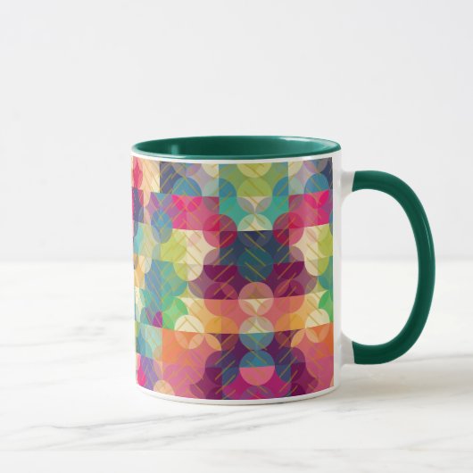 Geometrisches Muster mit Gold Overlay-Tasse Tasse (Rechts)