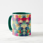 Geometrisches Muster mit Gold Overlay-Tasse Tasse (Vorderseite Links)