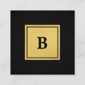 Geometrisches Muster mit Imitats-Monogramm Quadratische Visitenkarte (Vorderseite)
