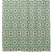 Geometrisches Muster mit ineinandergreifenden Sech Duschvorhang (Vorderseite)