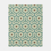 Geometrisches Muster mit ineinandergreifenden Sech Fleecedecke (Vorderseite)