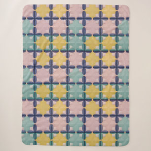 Geometrisches Muster mit lebendigen Farben Sherpadecke