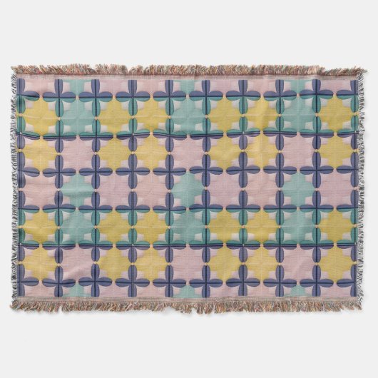 Geometrisches Muster mit lebhaften Farben Decke (Vorderseite)
