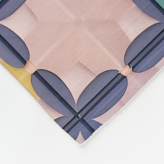 Geometrisches Muster mit lebhaften Farben Fleecedecke (Ecke)