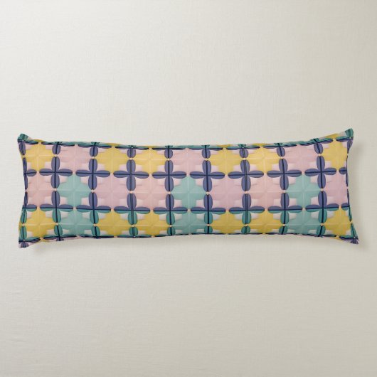 Geometrisches Muster mit lebhaften Farben Seitenschläferkissen (Rückseite)