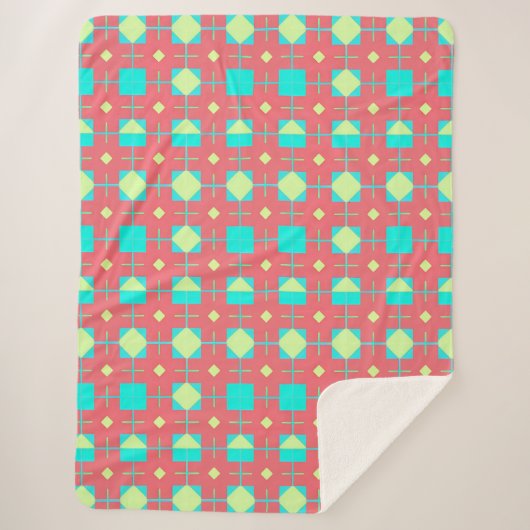 Geometrisches Muster mit lebhaften Farben Sherpadecke (Vorderseite)