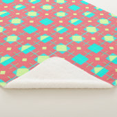 Geometrisches Muster mit lebhaften Farben Sherpadecke (3/4)