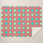 Geometrisches Muster mit lebhaften Farben Sherpadecke (Vorderseite (Horizontal))