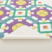 Geometrisches Muster mit lebhaften Farben Sherpadecke (3/4)