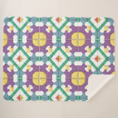 Geometrisches Muster mit lebhaften Farben Sherpadecke (Vorderseite (Horizontal))