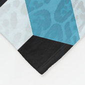 Geometrisches Muster mit Leopardenhaut, Leopardeng Fleecedecke (Ecke)