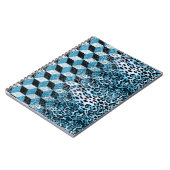 Geometrisches Muster mit Leopardenhaut, Leopardeng Notizblock (Linke Seite)