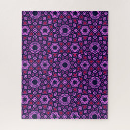 Geometrisches Muster mit Lila abgeschnittenem Trih Puzzle